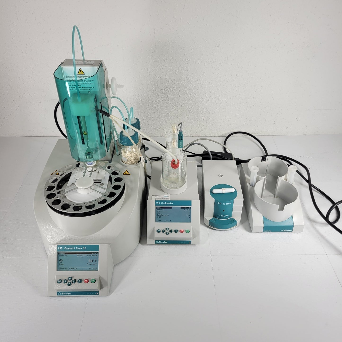 Metrohm 885 Compact Oven SC w/ 899 Coulometer and 803 Ti Stand Titration System