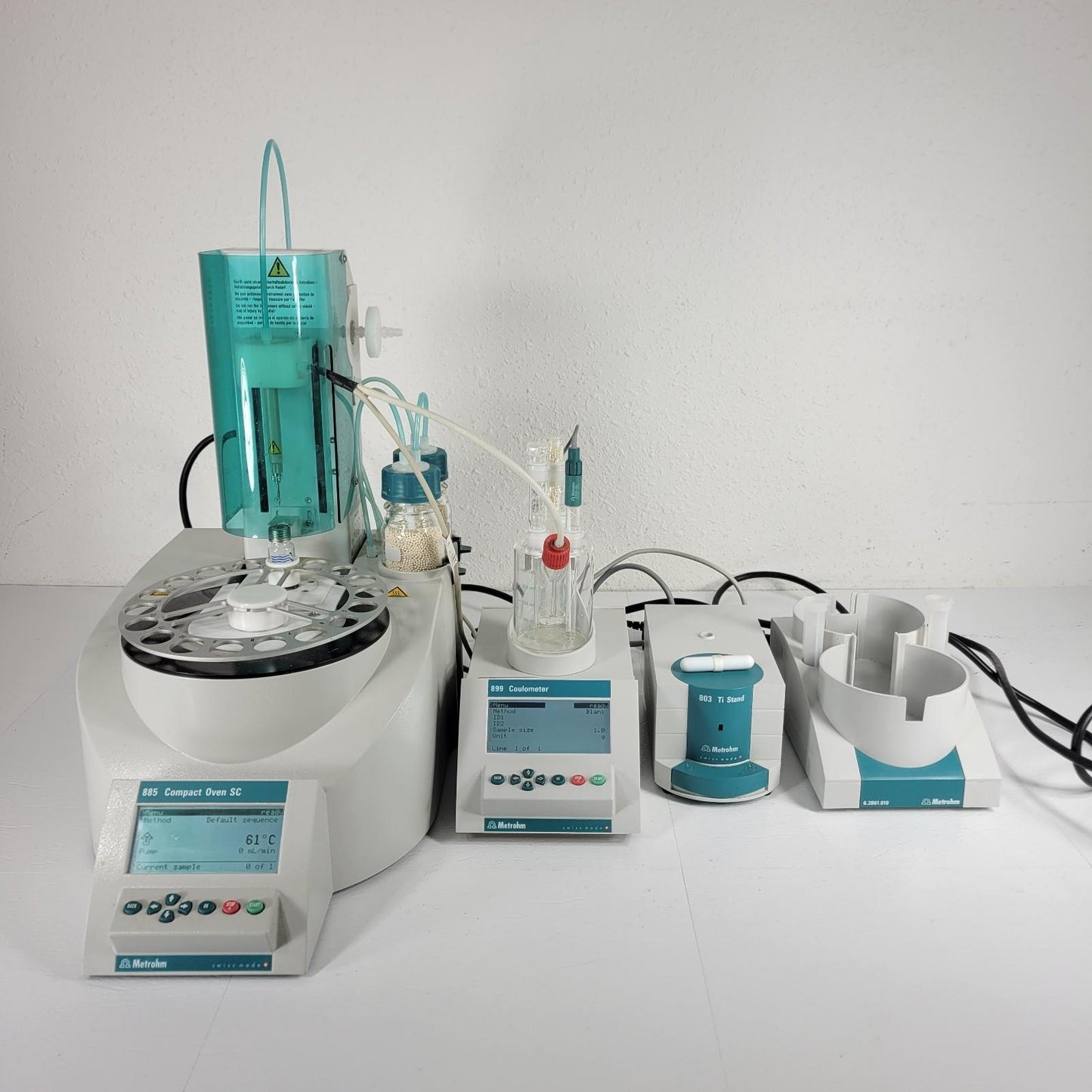 Metrohm 885 Compact Oven SC w/ 899 Coulometer and 803 Ti Stand Titration System