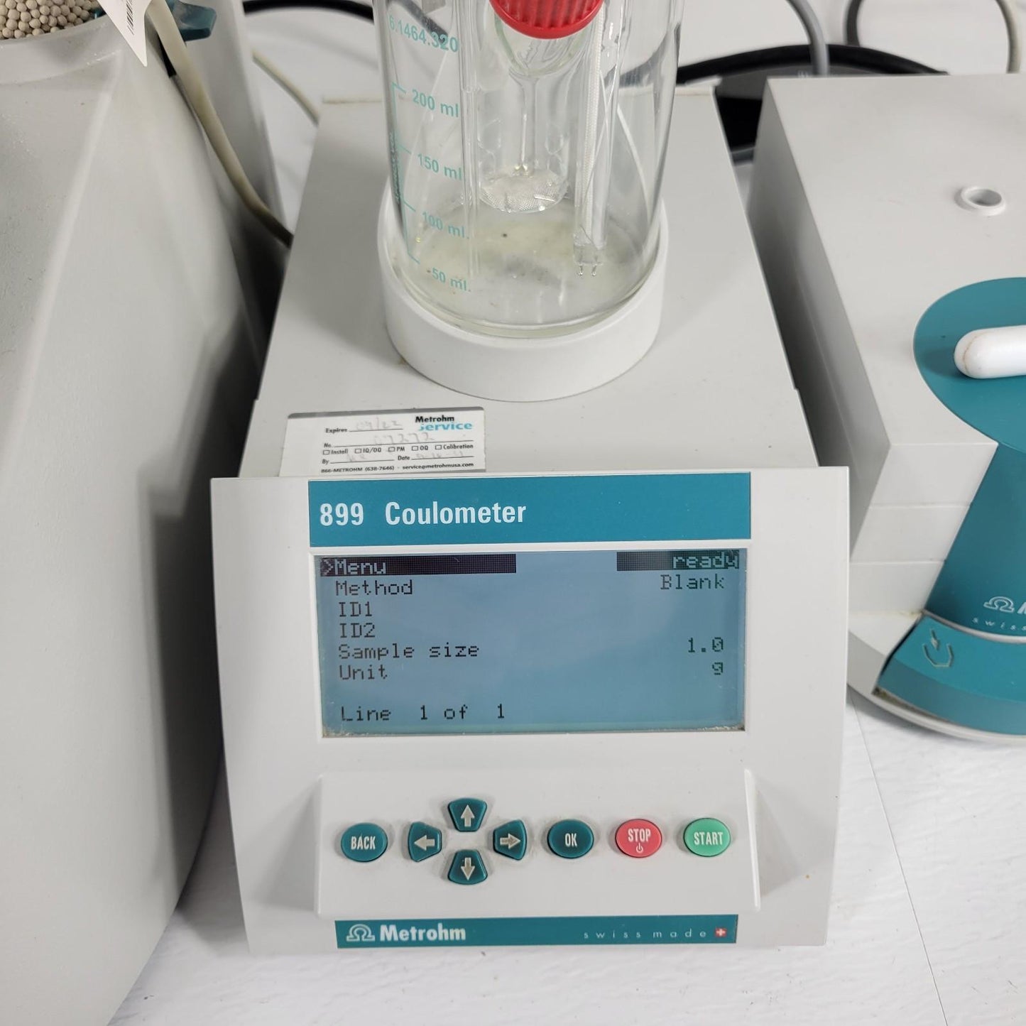Metrohm 885 Compact Oven SC w/ 899 Coulometer and 803 Ti Stand Titration System