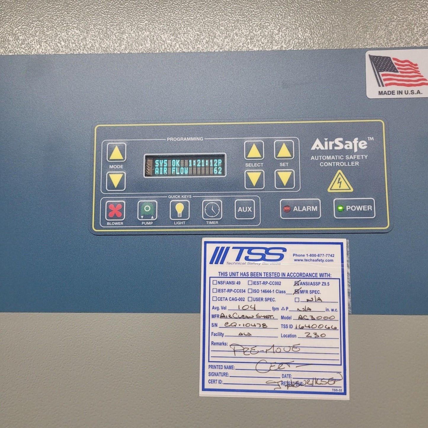 TESTED AirClean Systems AC3000S 36" Ductless Fume Hood Sliding Sash 4x Filters