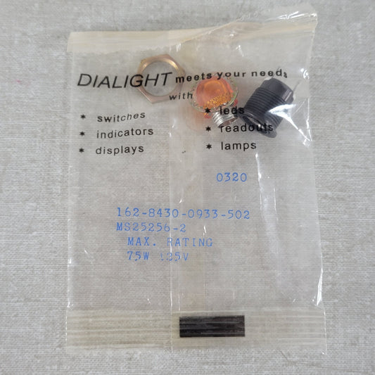 Dialight Newark Electronics Lamp, INDICATOR MS25256-2 75W 125V 162-8430-0933-502
