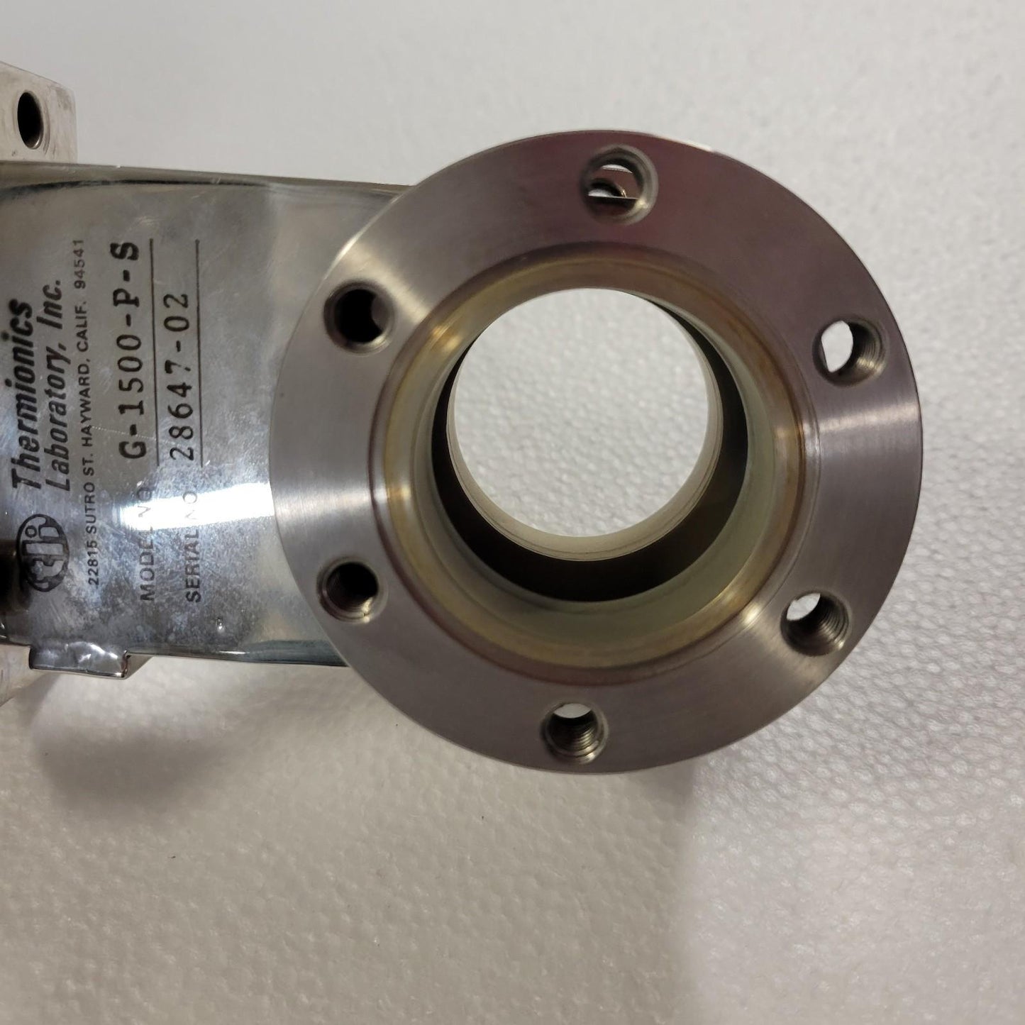 TESTED Thermionics G1500PS Gate Valve O-Ring 2.75" CF DN35CF Conflat Flanges