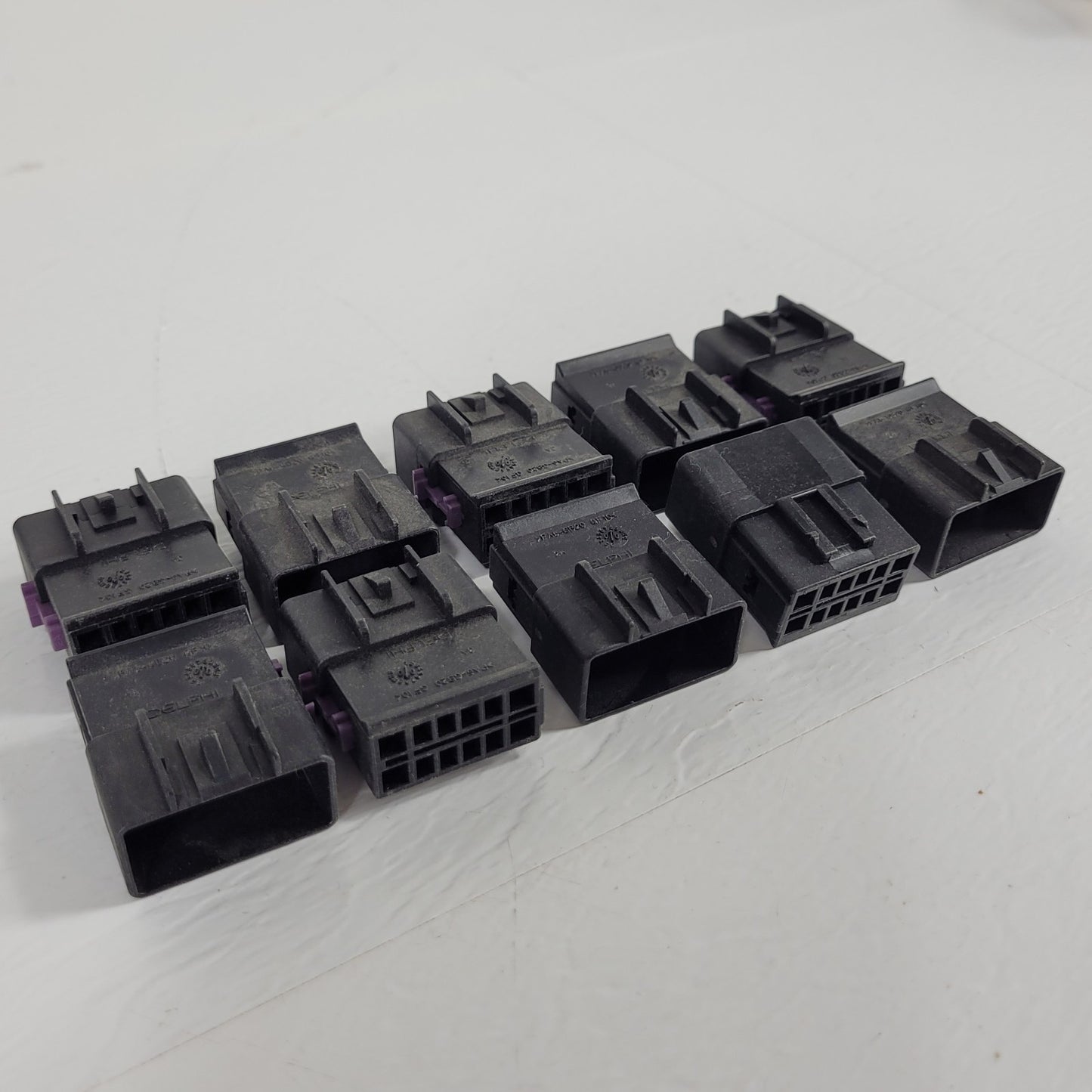 8-Pack Delphi Aptiv 15336209 12-Pin Male Connector Housing GT 150/280 Black