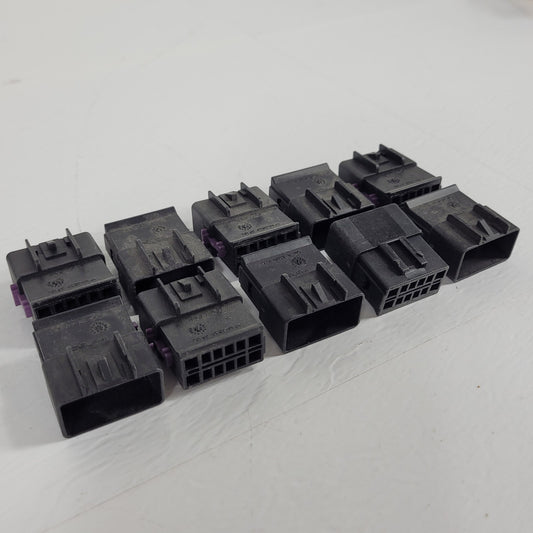 8-Pack Delphi Aptiv 15336209 12-Pin Male Connector Housing GT 150/280 Black