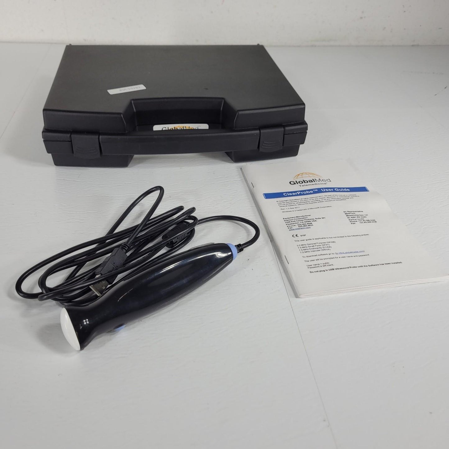 GlobalMed ClearProbe VA USB 7.5MHz Vascular Ultrasound Probe Partial Case