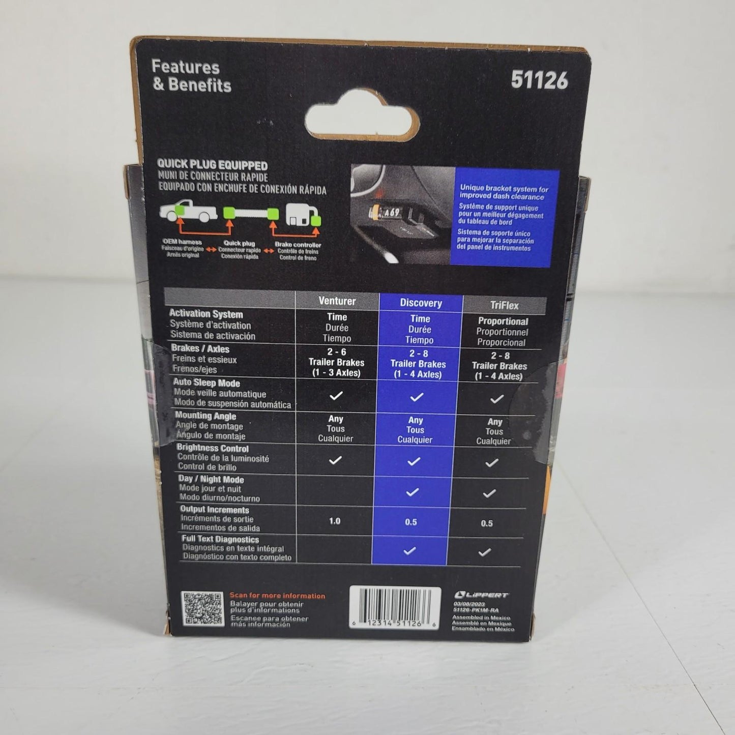 CURT 51126 Discovery NEXT Time-Delay Trailer Brake Controller w/ LED Display
