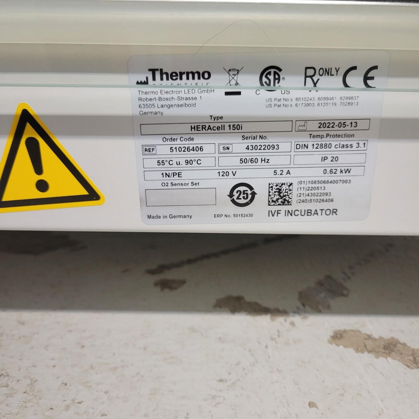 TESTED Thermo Scientific Heracell 150i CO2 Incubator 51026406 SS Chamber IR