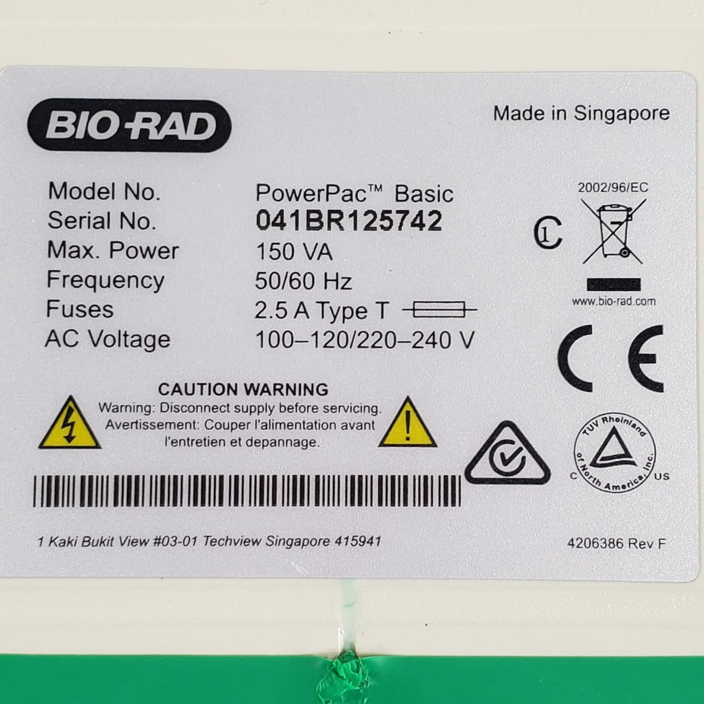 TESTED Bio-Rad PowerPac Basic Tabletop Electrophoresis System w 2 Mini-sub Cells