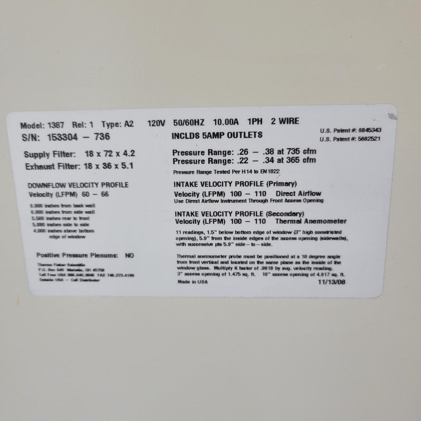 TESTED Thermo Scientific 1300 Series A2 1387 6ft Biosafety Cabinet SmartCoat BSC