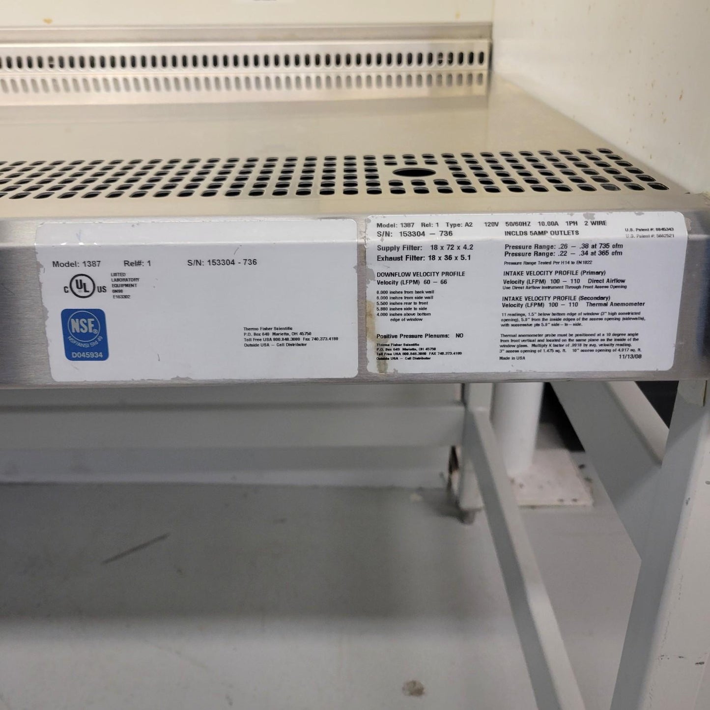 TESTED Thermo Scientific 1300 Series A2 1387 6ft Biosafety Cabinet SmartCoat BSC