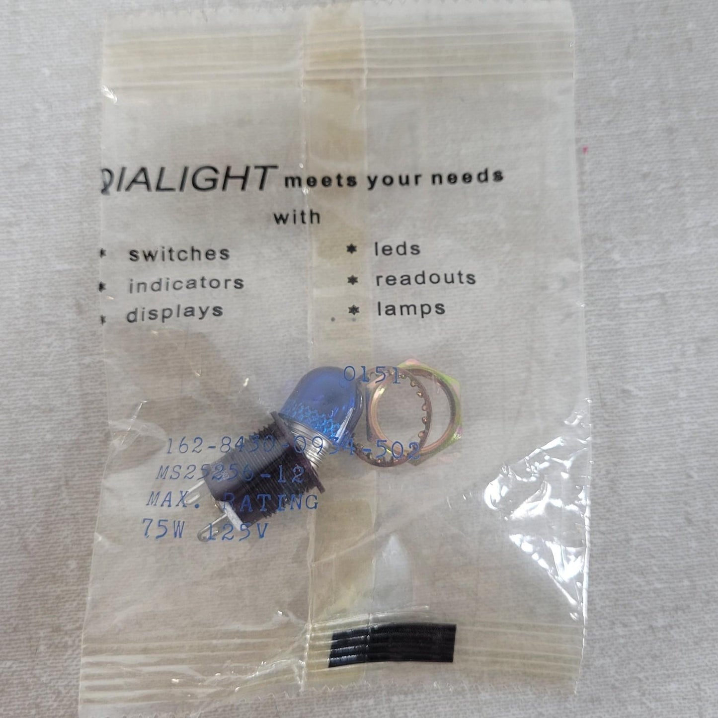 Dialight 162-8430-0934-502 LED Panel Indicator 16284300934502 Industrial Light