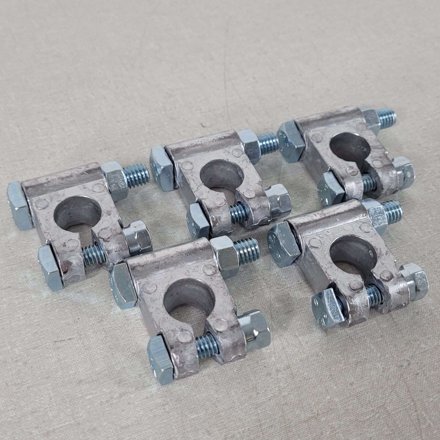 5 Units A52425-2 Military Spec Battery Terminal Clamp Top Post Heavy Duty Zinc