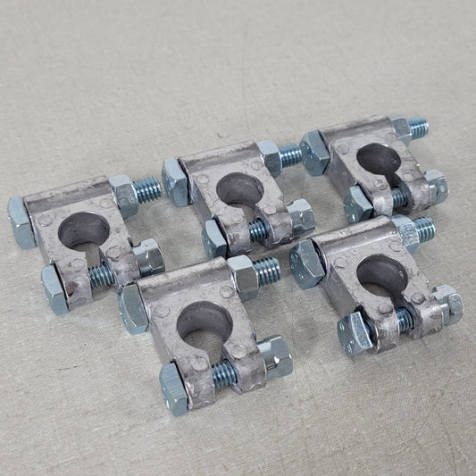 5 Units A52425-2 Military Spec Battery Terminal Clamp Top Post Heavy Duty Zinc
