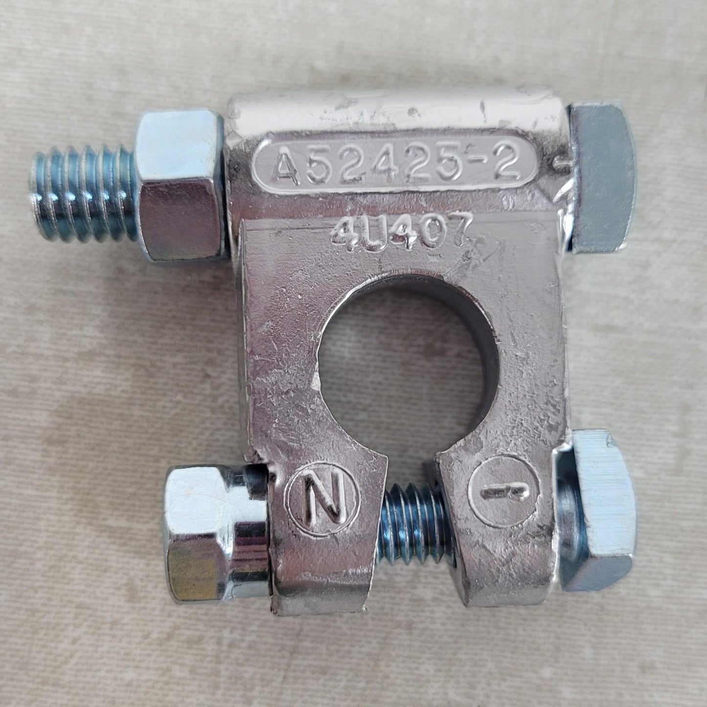 5 Units A52425-2 Military Spec Battery Terminal Clamp Top Post Heavy Duty Zinc