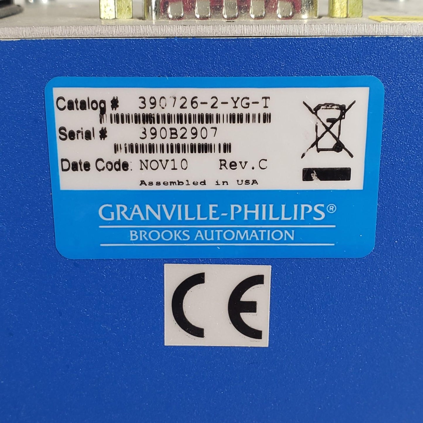 TESTED: MKS Granville-Phillips 390726-2-YG-T Ultra High Vacuum Gauge 24V DN35CF