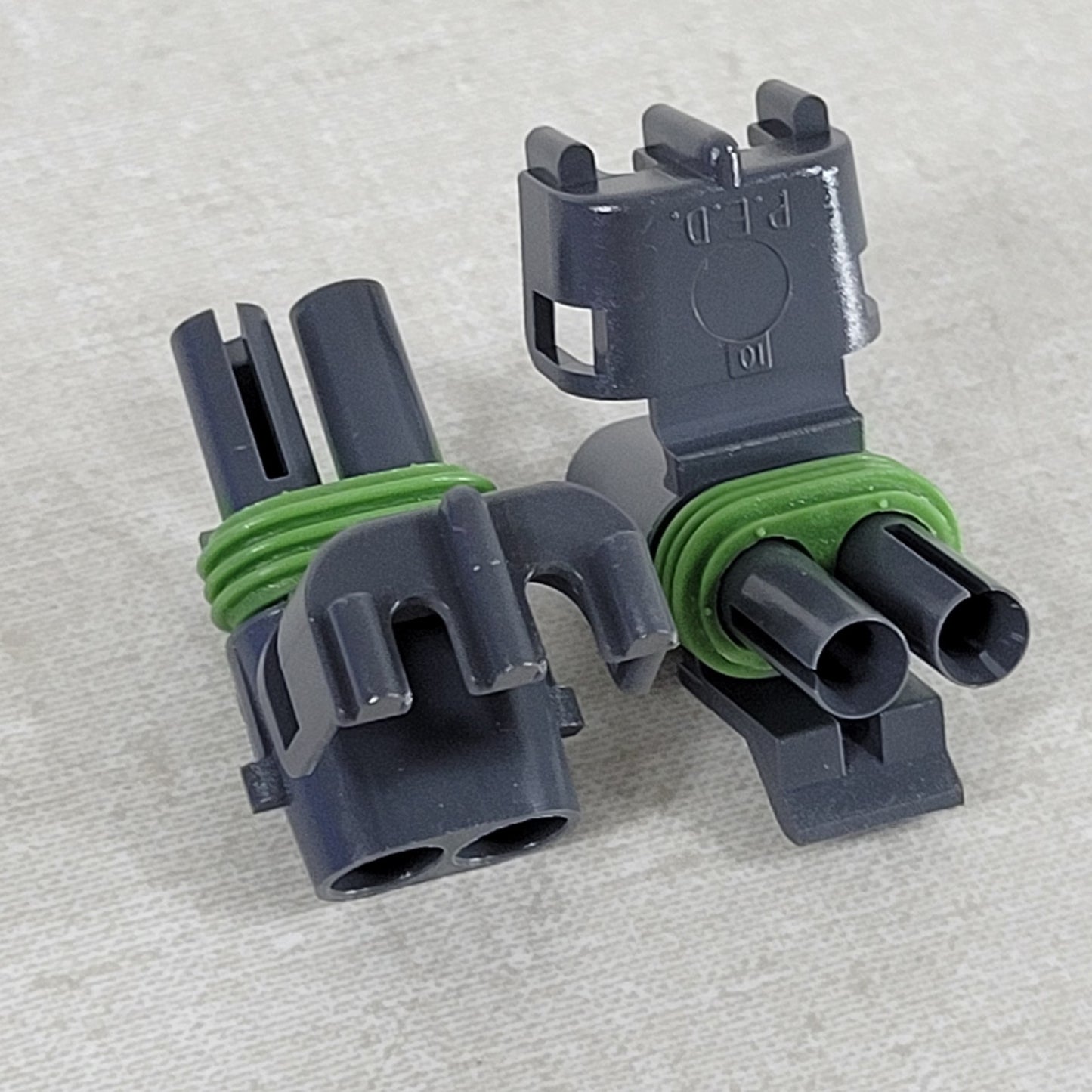 2 Units Aptiv Delphi 12015378-B 2-Pin Automotive Electrical Connector Plug