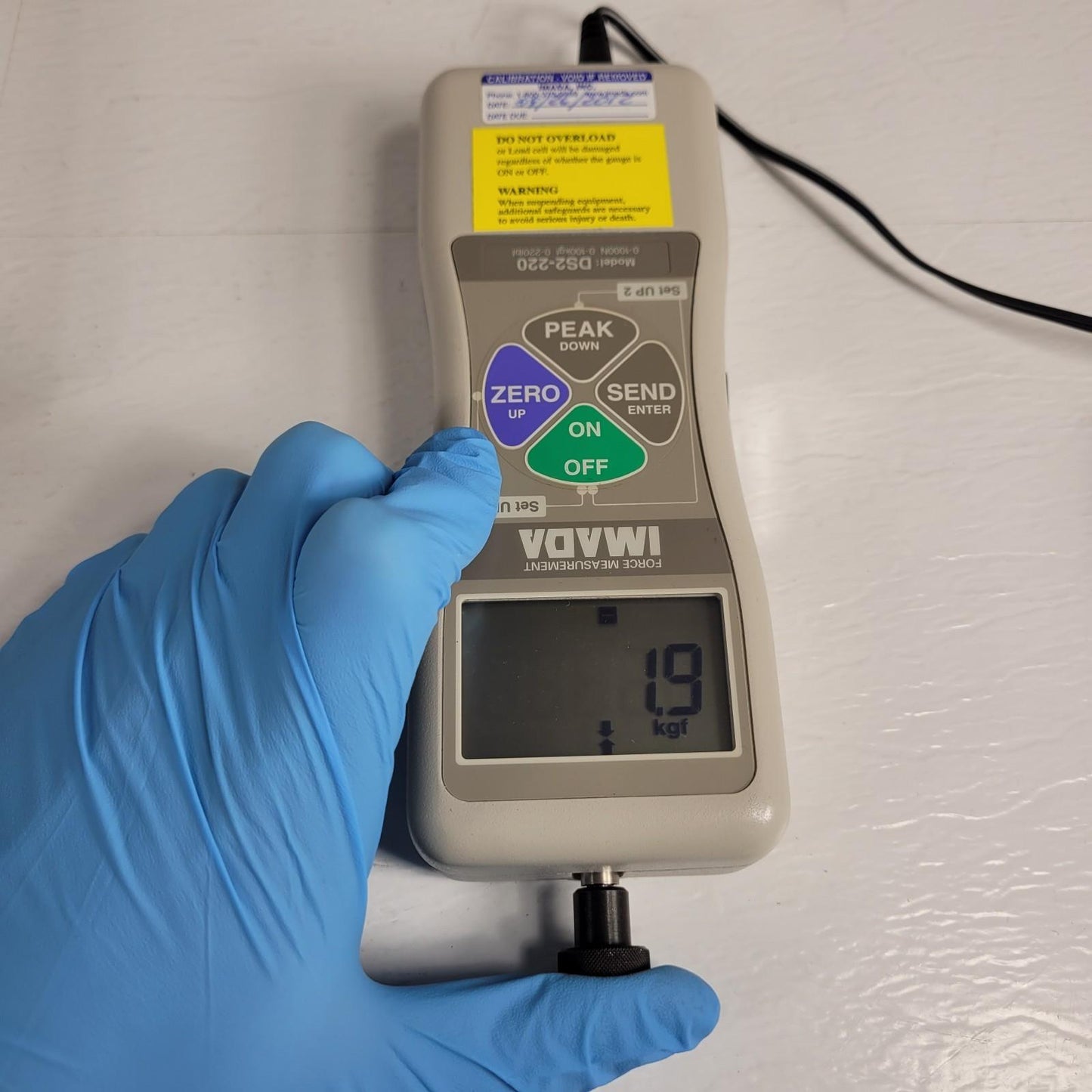 IMADA DS2220 Digital Force Measurement Gauge Kit, Range: 220 lbs, 100 kg, 1000N