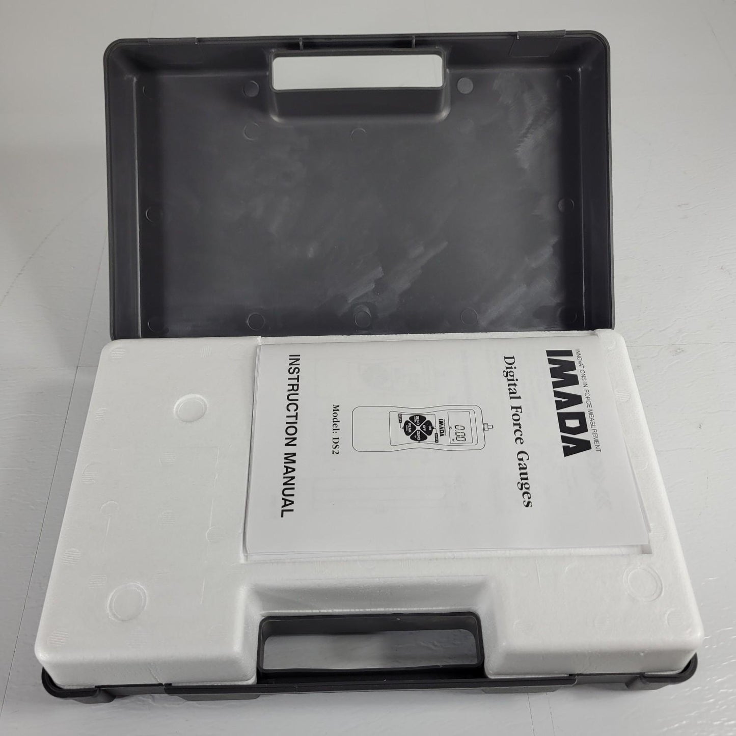 IMADA Force Gauge Case with Extra Gauge Parts and DS2 Gauge Instruction Manual