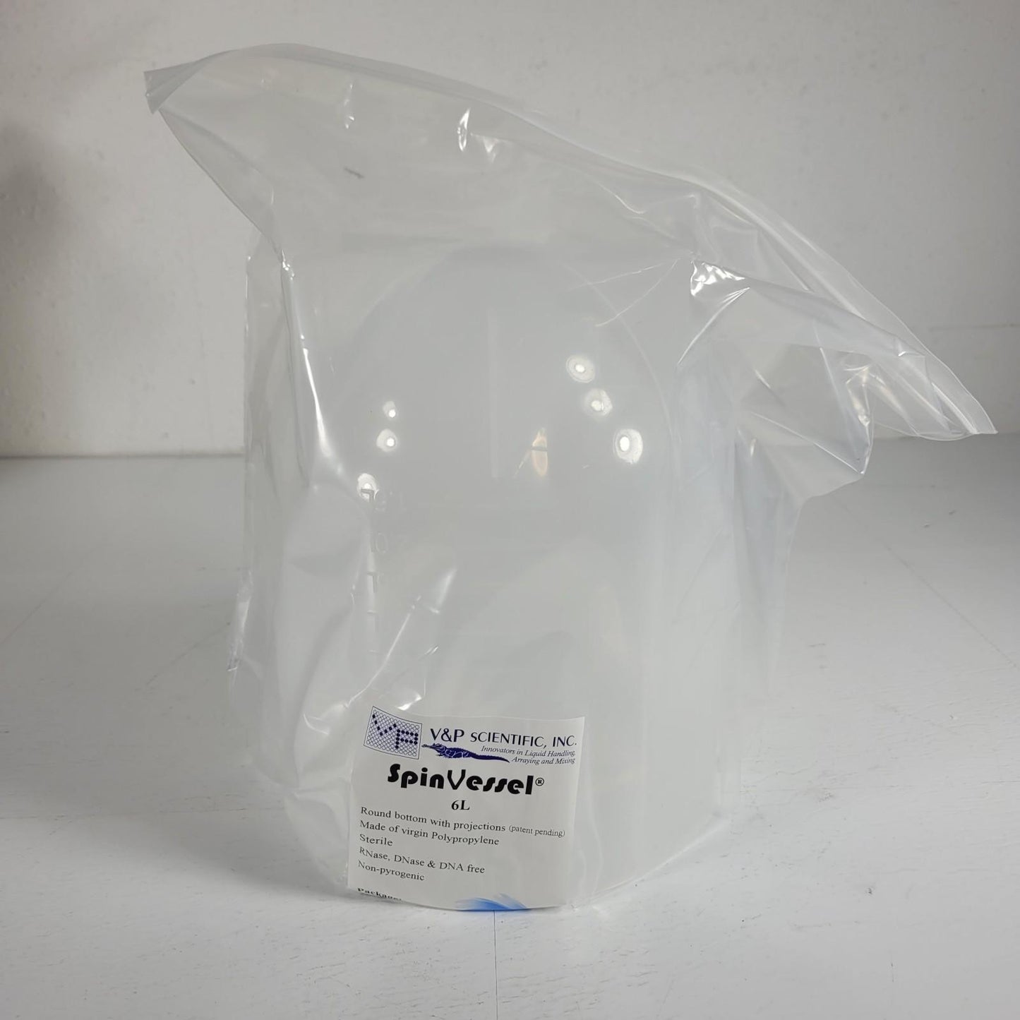V&P SCIENTIFIC VP830SV6L SpinVessel 6 Liter Round Bottom with Projections