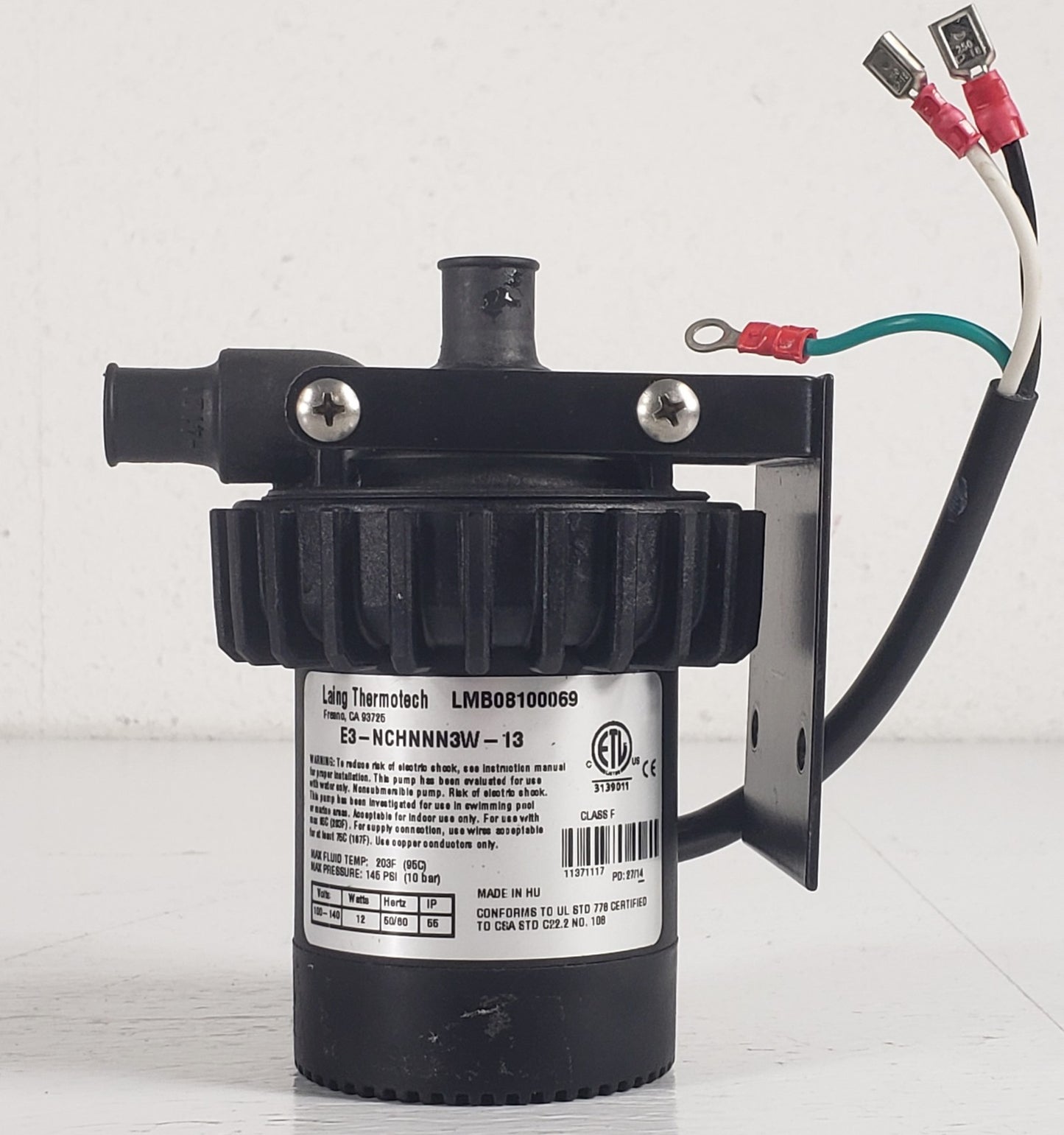 Laing Thermotech E3-NCHNNN3W-13 Circulating Water Pump 100-140V 12W