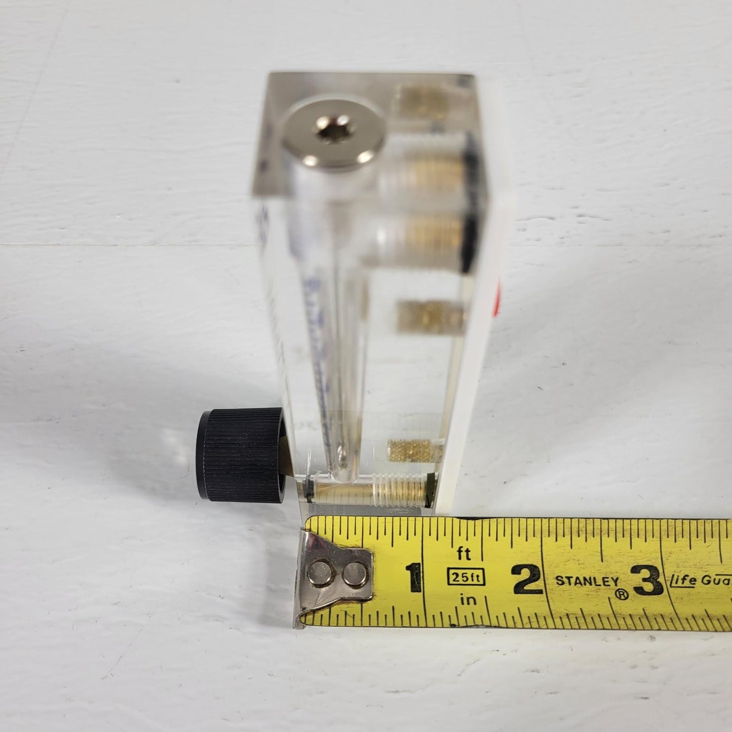 Cole Parmer 2A18 Clear Acrylic Flowmeter 10-100 Liters Per Min 150°F Max Temp