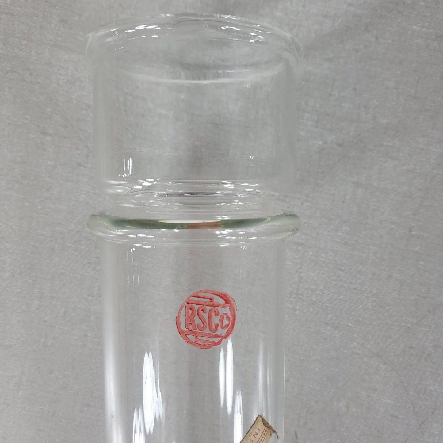 Vintage RSCO Laboratory Glass Immersion Well Cold Finger Insert Large Joint 22"