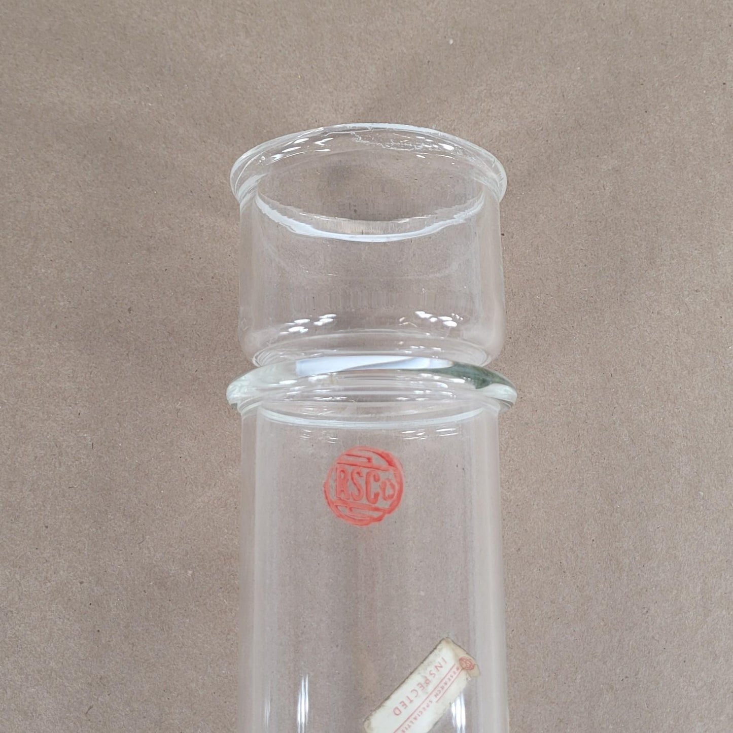 Vintage RSCO Laboratory Glass Immersion Well Cold Finger Insert Large Joint 22"