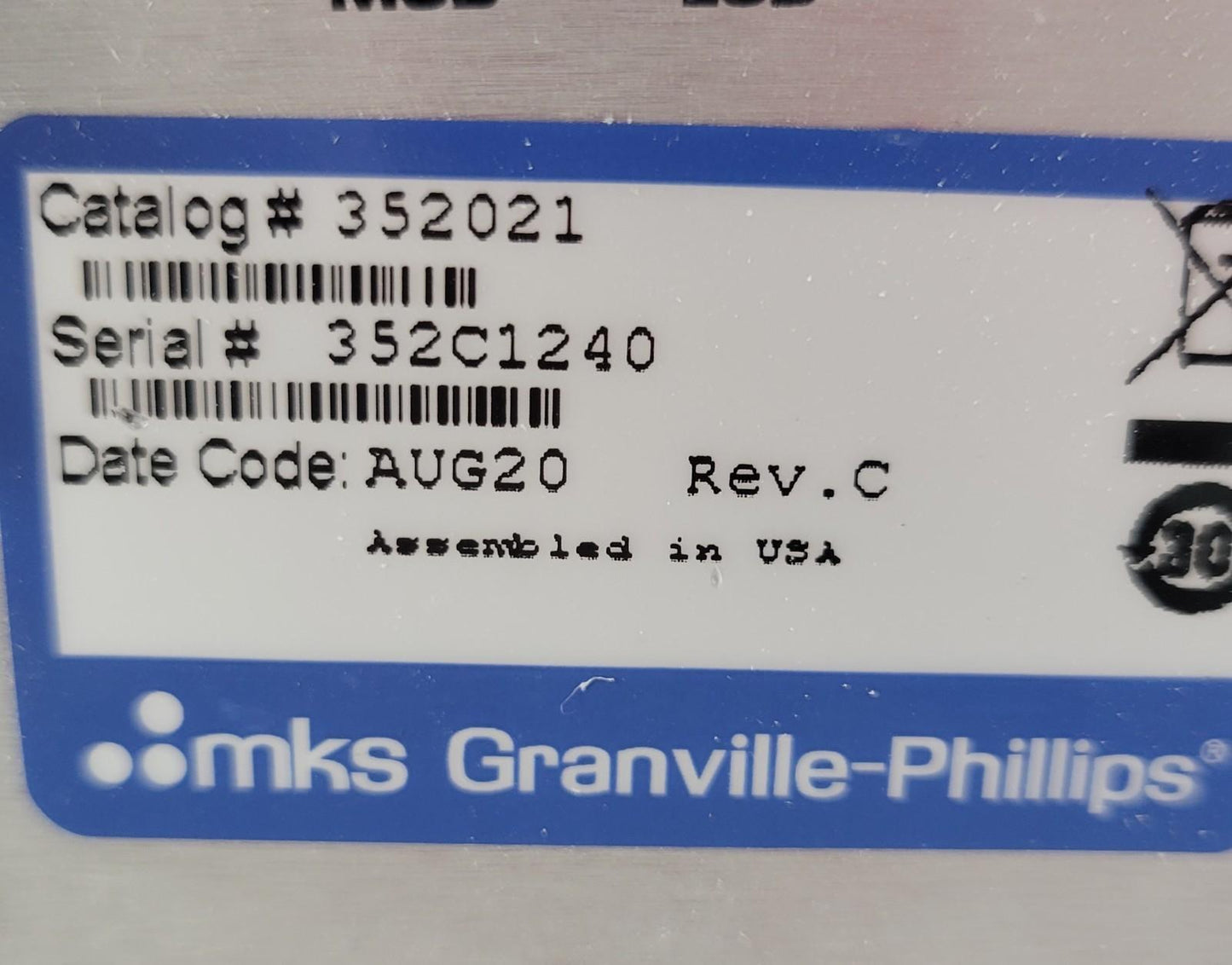 MKS GRANVILLE-PHILLIPS 352021 352 Vacuum Gauge Controller with DeviceNet Connect