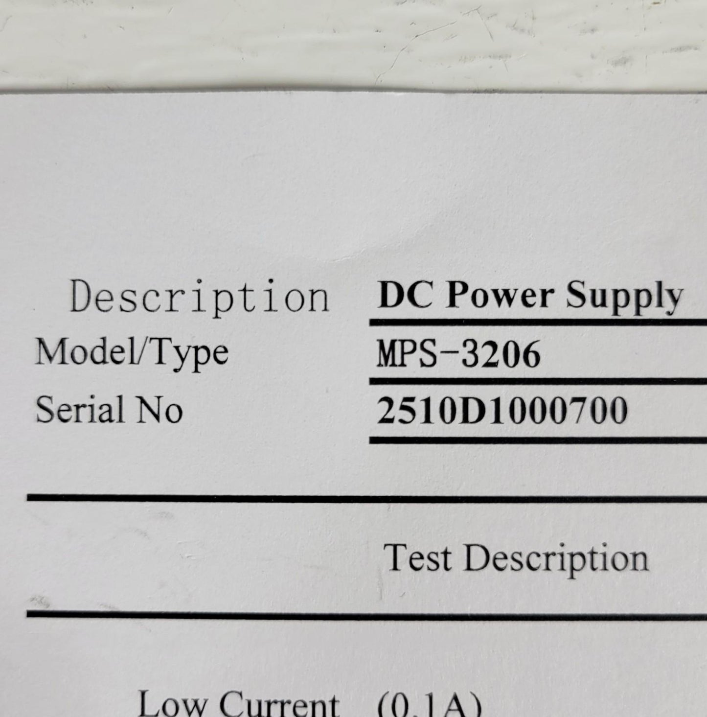 Matrix MPS-3206 DC Power Supply (32V-6A) with Power Cable and Connectors
