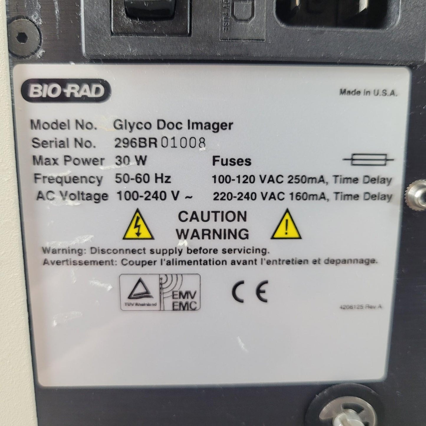 Bio-Rad Glyco Doc Imager UV Gel Imaging System 500nm 600nm Fluorescence