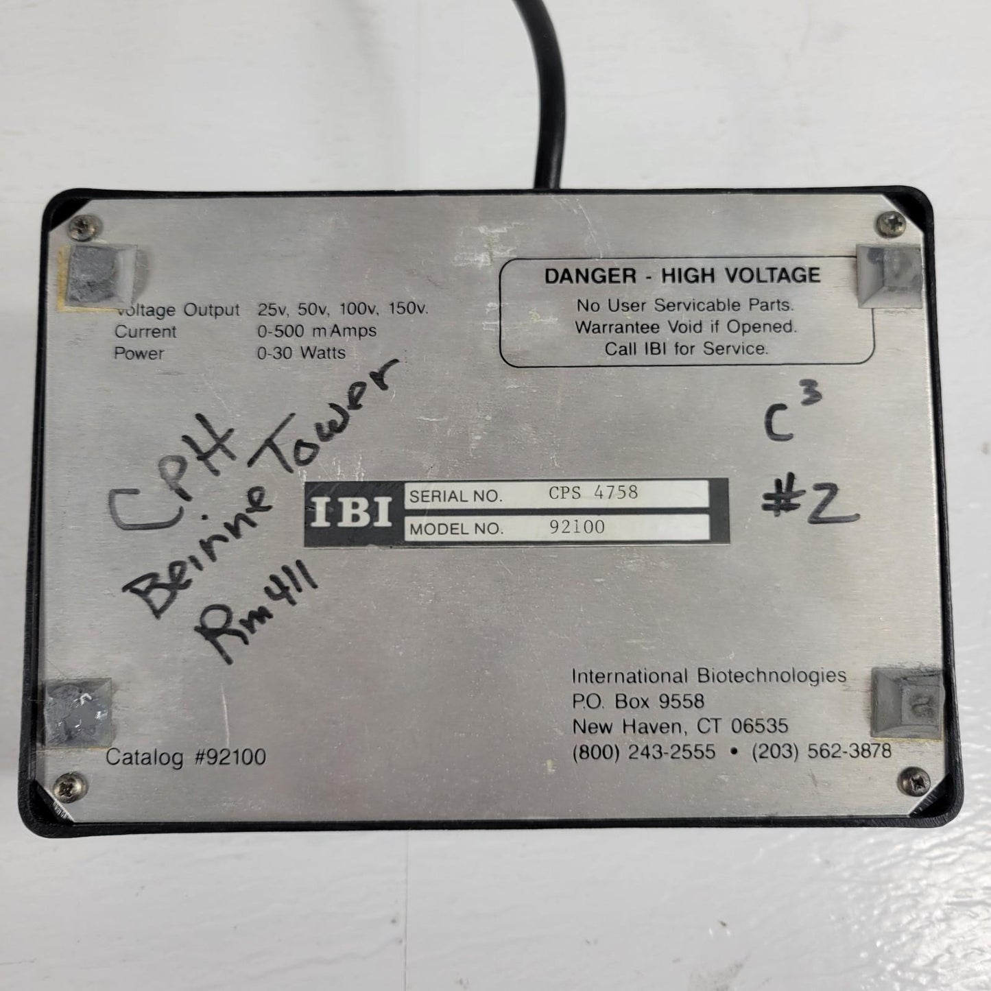 IBI 92100 CPS 500 Compact DC Power Supply 25-150V, 0-500mA, 0-30W