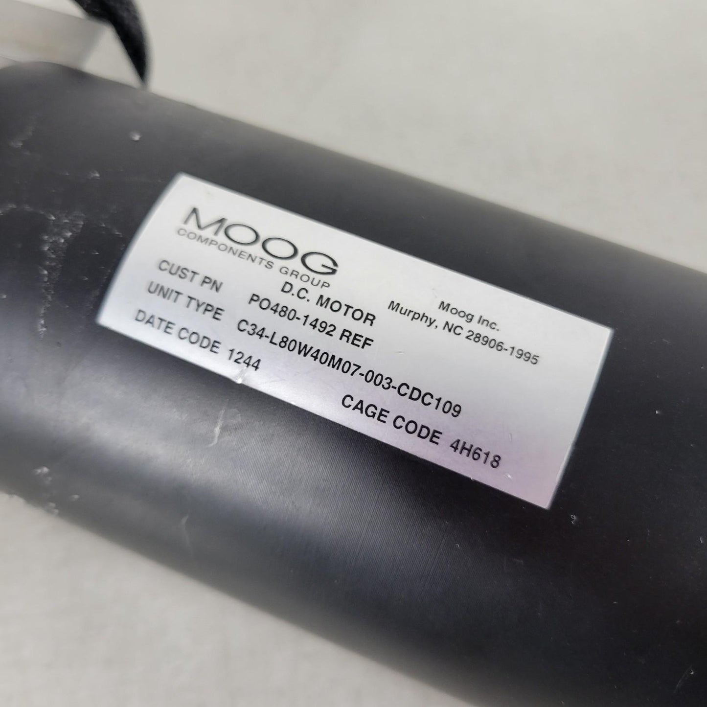 Moog C34-L80W40M07-003-CDC109 Permanent Magnet DC Brush Motor Neodymium Mount