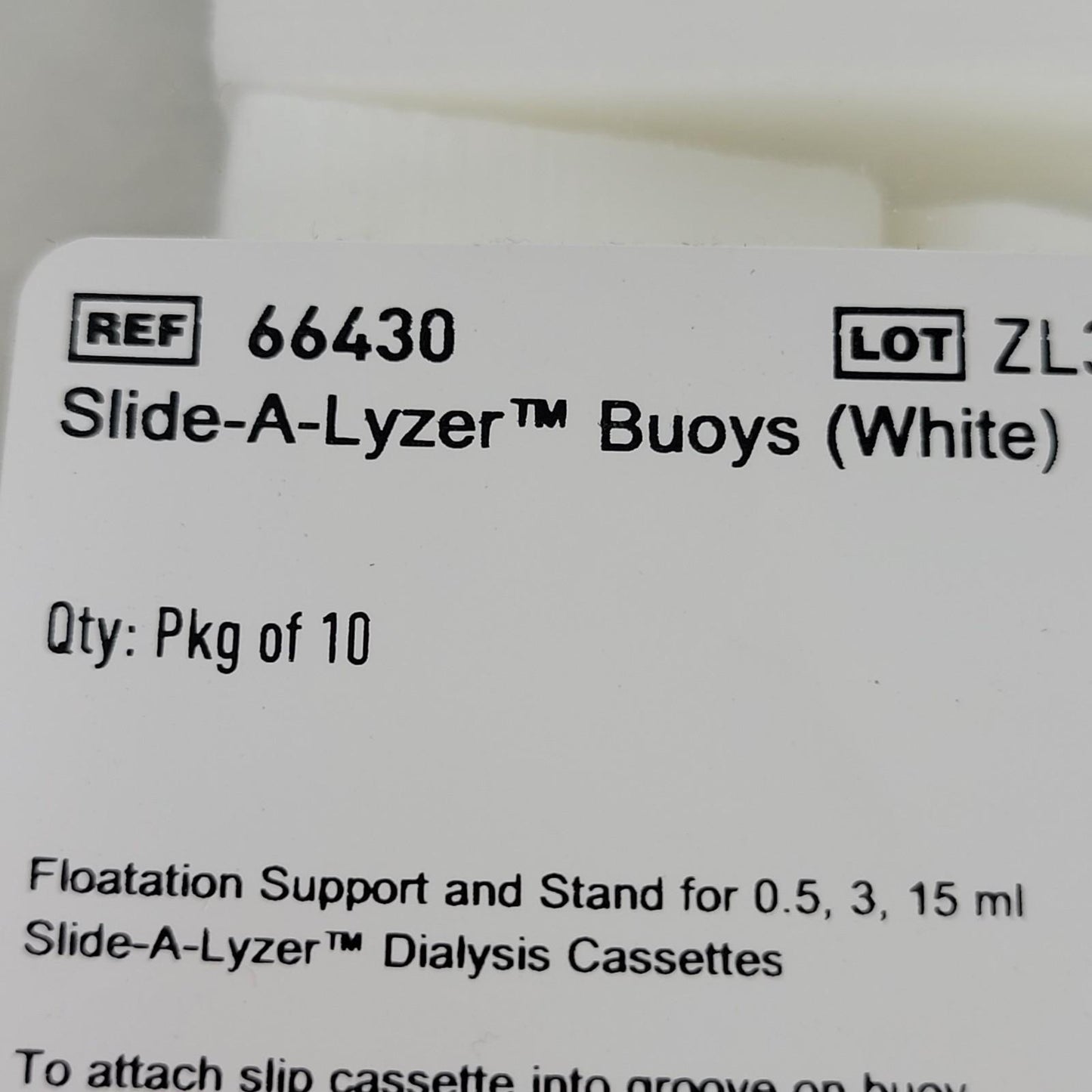 THERMO SCIENTIFIC 66430 Slide-A-Lyzer Dialysis Flotation Cassettes Pack Of 10