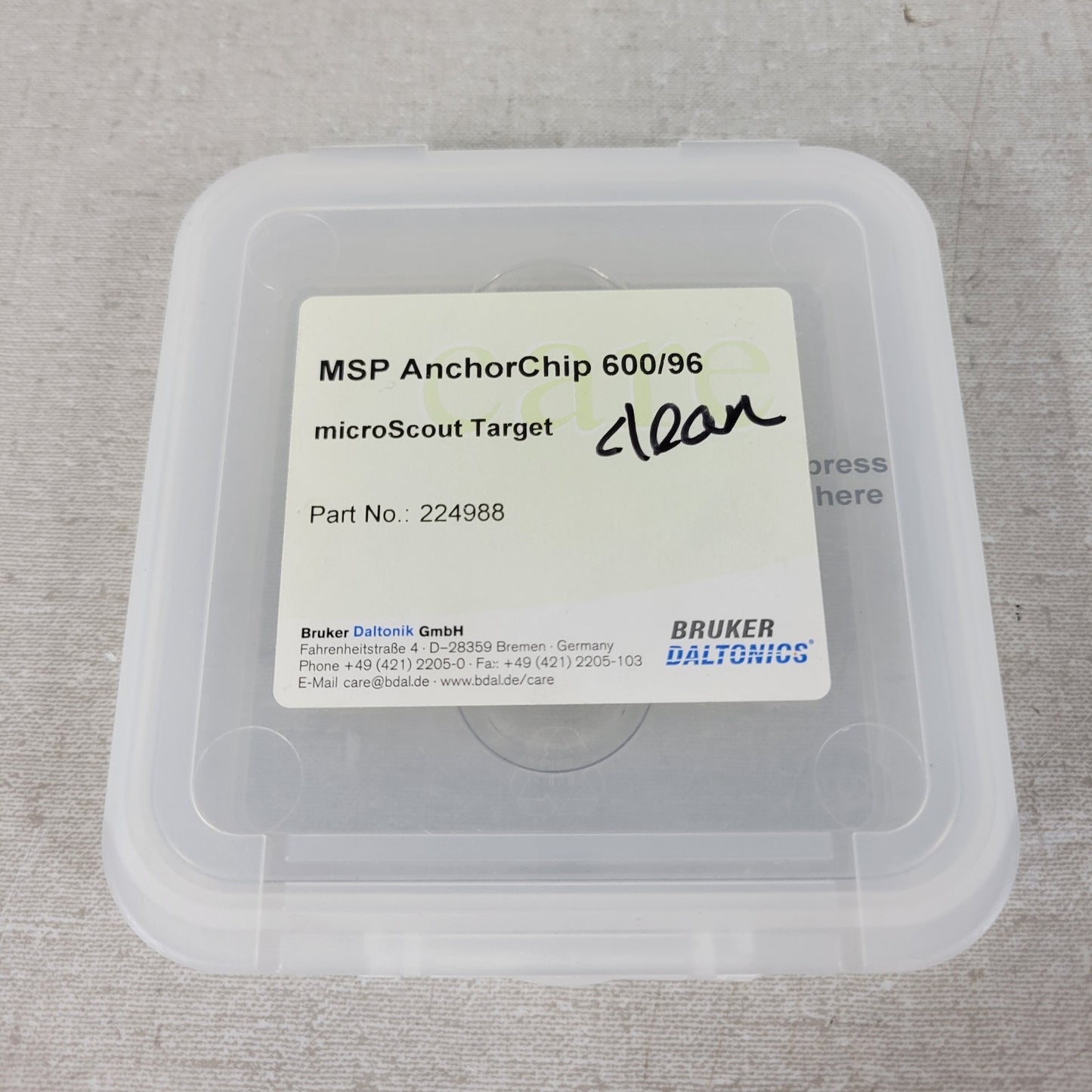 BRUKER DALTONICS 224988 MSP AnchorChip 600/96 Microscout Target
