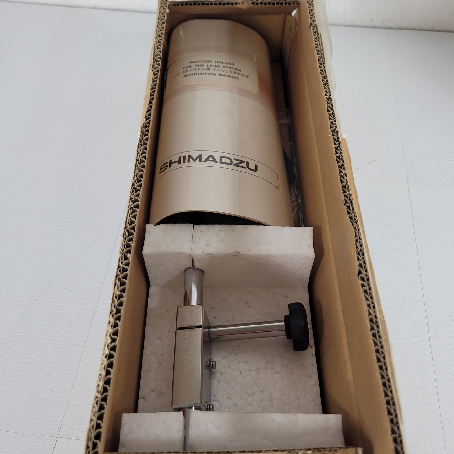 Used Shimadzu LC-6A HPLC Manual Injector Holder Bracket Mount With Accessories