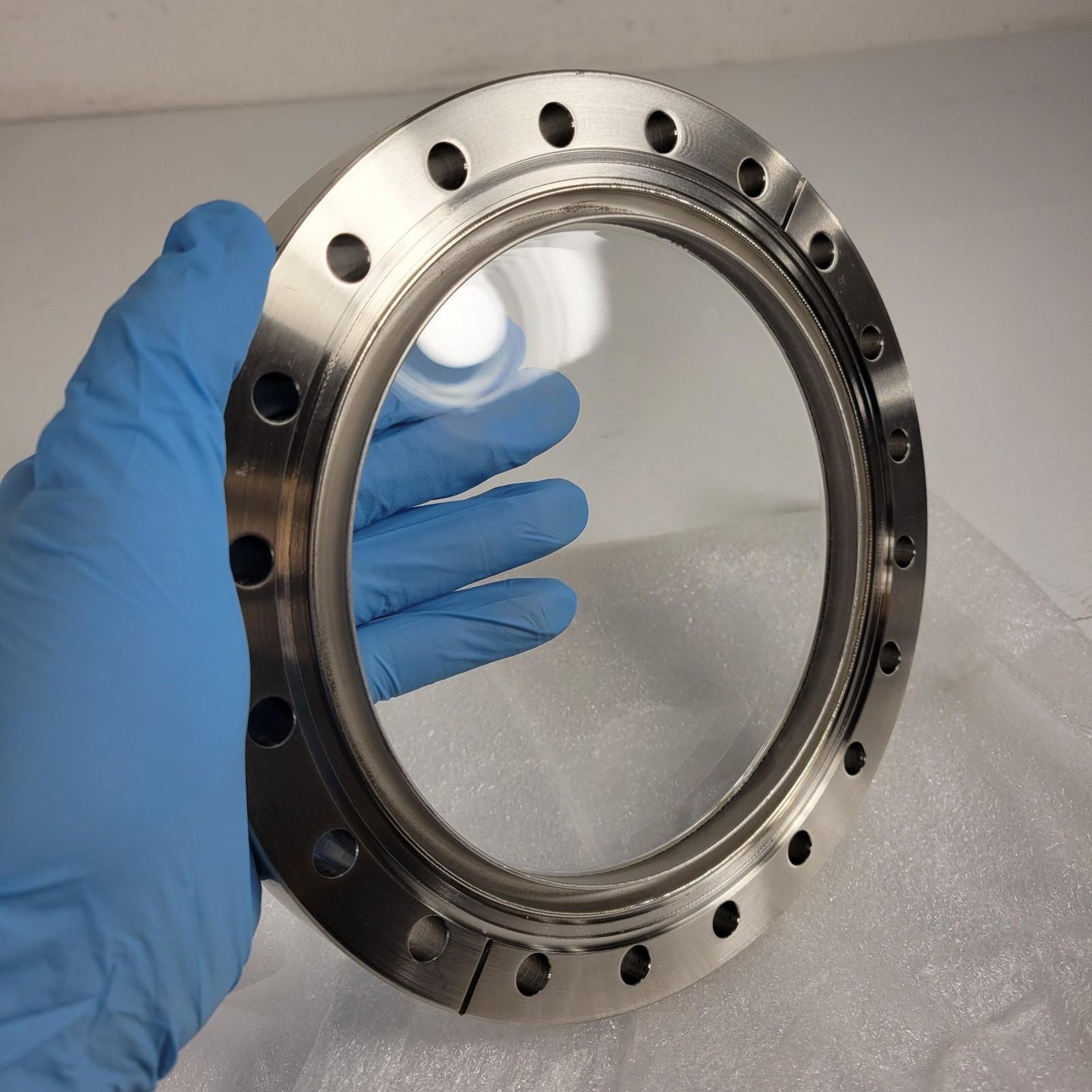 MDC MFG DNC160F 8" CF Conflat Flange with Glass Viewport for UHV Ultra High Vac