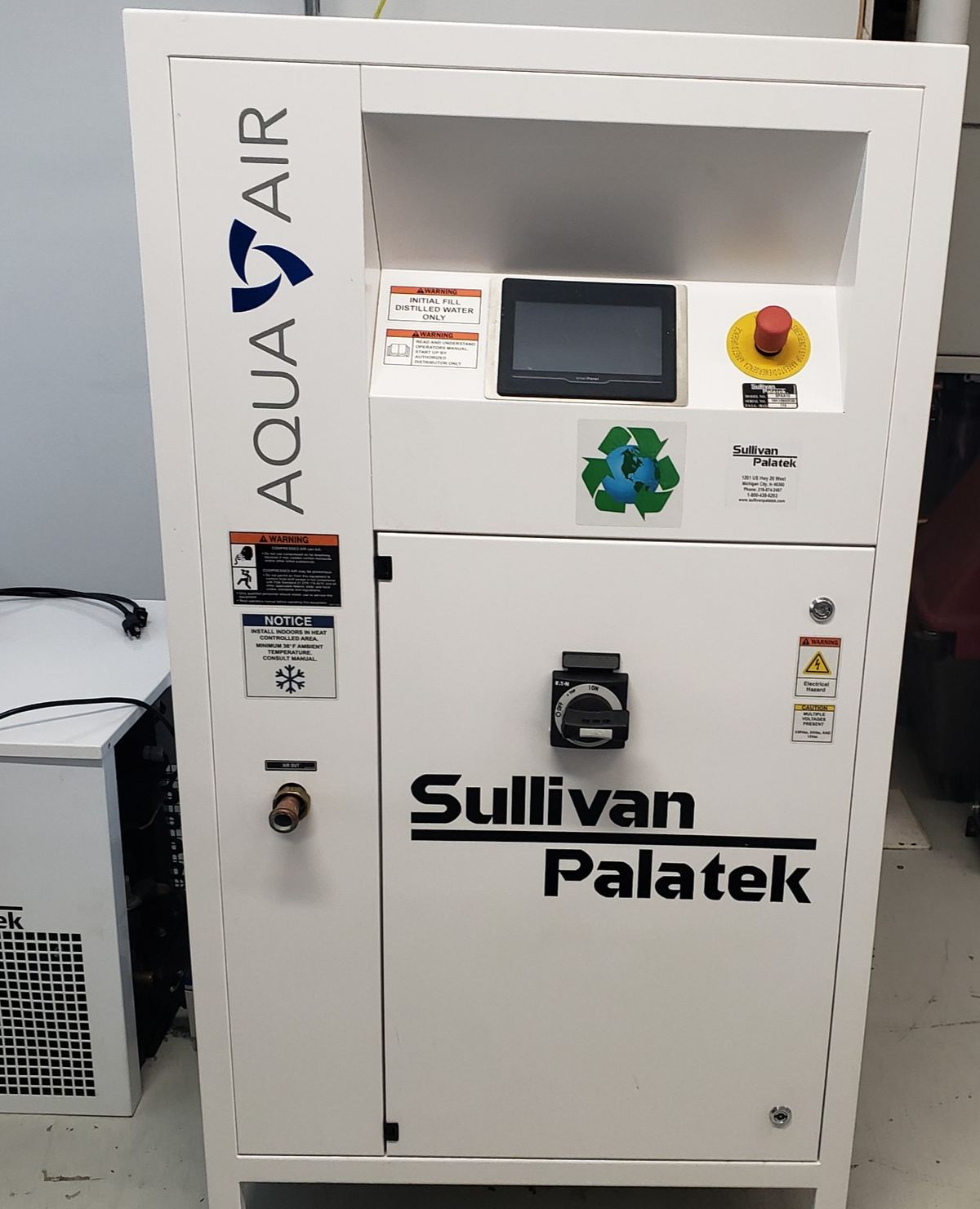 Sullivan Palatek SPAA-10 10HP 40CFM Oil-Free Air Compressor SPRF-58A Dryer