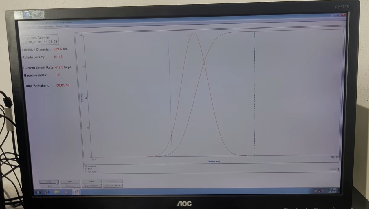 TESTED Brookhaven 90Plus DLS Dynamic Light Scattering Nanoparticle Size Analyzer