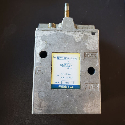 Festo MFH-3-1/2 9857 Solenoid Valve, 1,5-8bar, 21-120psi