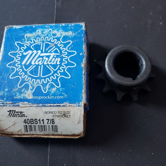 LOT OF 2- MARTIN 40BS11 7/8"  Industrial Sprocket, 7/8" Bore