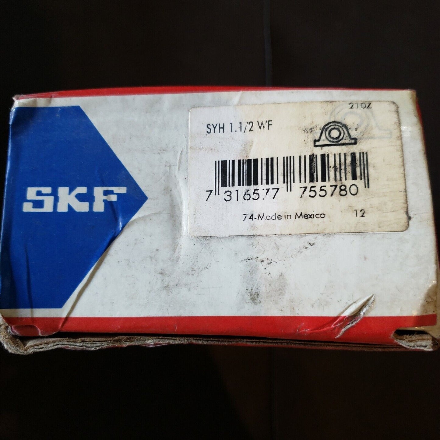 SKF SYH 1-1/2" WF Pillow Block Industrial Bearing, Eccentric Collar