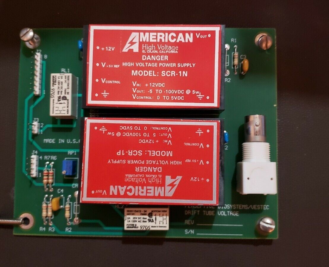 PerSeptive Biosystems Drift Tube Voltage Board w American SCR-1N 100v Supply BNC