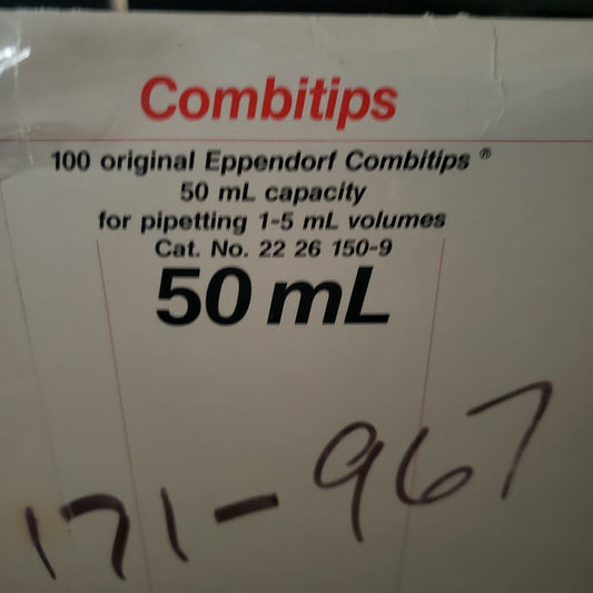 Eppendorf 22-26-150-9 50mL Plastic COMBITIPS Advanced PCR Pipette Tips 25/Pack