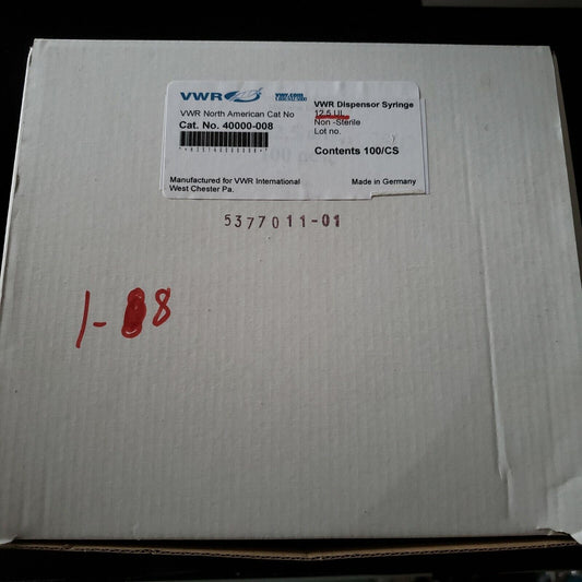 VWR 40000-008 12.5uL Disposable Dispensor Syringes Non-Sterile 100/Case