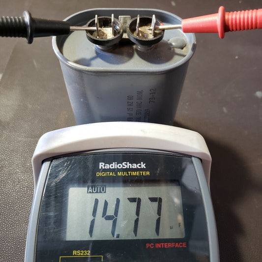 45F878FB 15uF 60Hz Capacitor 370VAC TESTED 85PR370B59