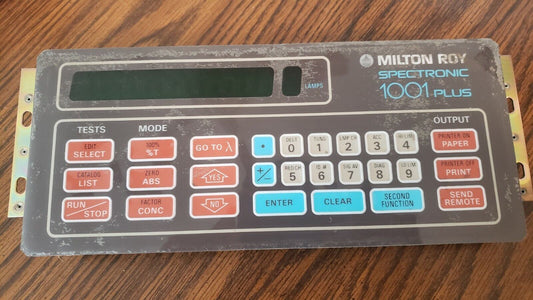 Milton Roy 1001 Spectrometer 335201-606-4 Key/Display Board Assembly
