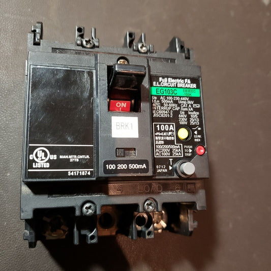 Fuji EG103C 100A 3P Leakage Circuit Breaker