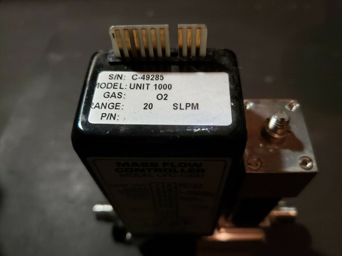 Acs Mfc O2 Gas Semi Flow Unit 1000 UFC-1000 O2 20 SLM 1/4