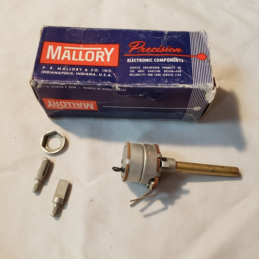 Vintage MALLORY PP15A Push-Pull Cont. SW. 1000 kOHM #1 Taper Potentiometer