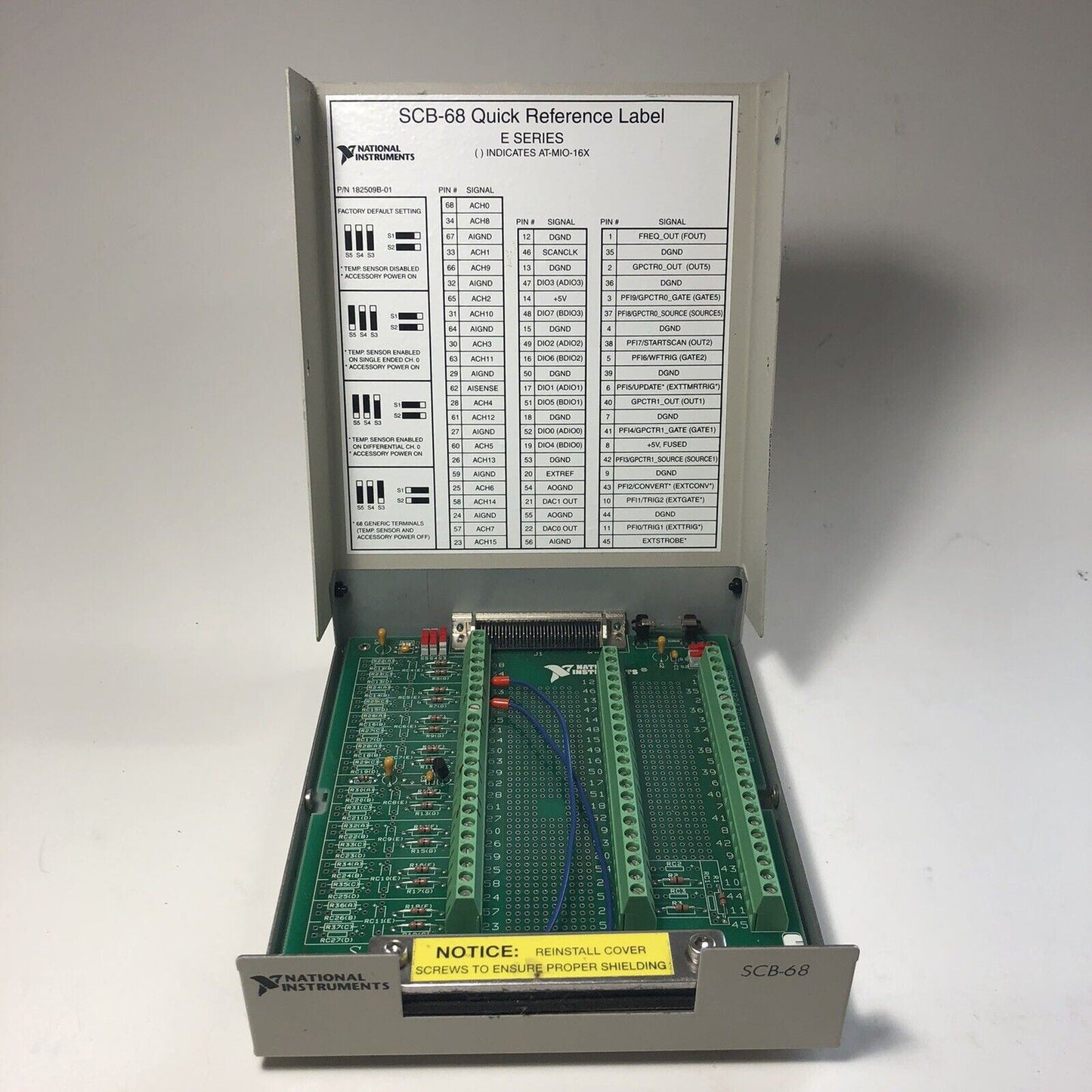 National Instruments NI SCB-68 Shielded I/O Connector Block / Screw Terminal